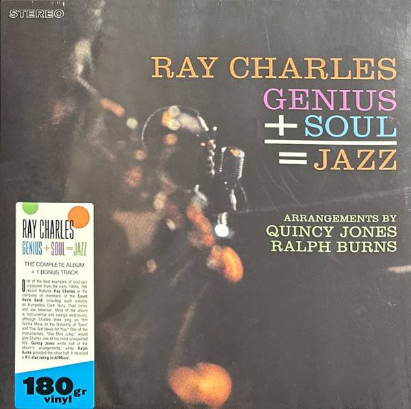 Виниловая пластинка RAY CHARLES "Genius + Soul = Jazz" (JWR 4604 LP) 
