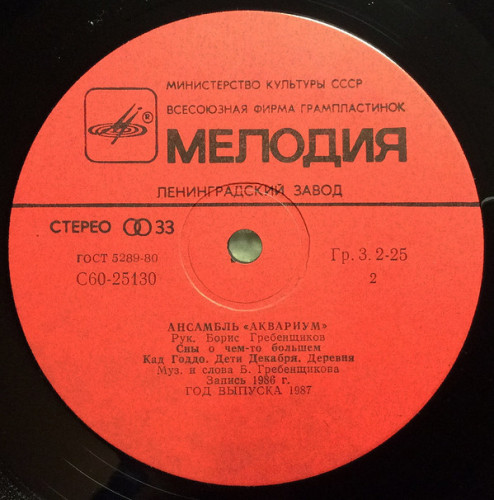 Виниловая пластинка АКВАРИУМ "Аквариум" (NM LP)