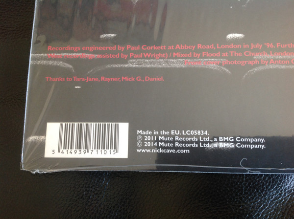 Виниловая пластинка NICK CAVE AND THE BAD SEEDS "The Boatman`s Call" (LP) 