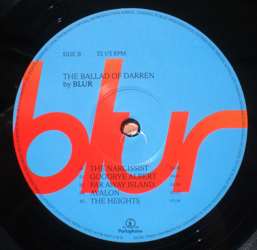 Виниловая пластинка BLUR "The Ballad Of Darren" (LP)