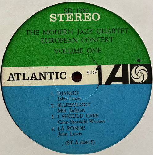 Виниловая пластинка MODERN JAZZ QUARTET "European Concert: Volume One" (VG+/VG+ LP) 