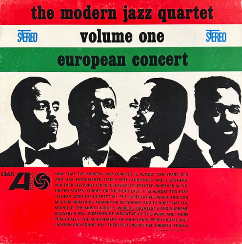 Виниловая пластинка MODERN JAZZ QUARTET "European Concert: Volume One" (VG+/VG+ LP) 