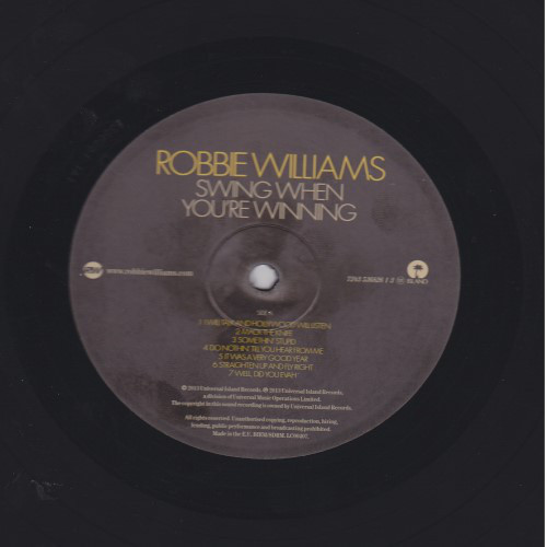 Виниловая пластинка ROBBIE WILLIAMS "Swing When You're Winning" (LP)