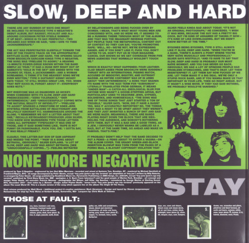 Виниловая пластинка TYPE O NEGATIVE "Slow, Deep And Hard" (COLORED 2LP) 