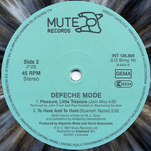 Виниловая пластинка DEPECHE MODE "Never Let Me Down Again (Tsangarides Mix)" (NM INT 126.869 GREY LP) 