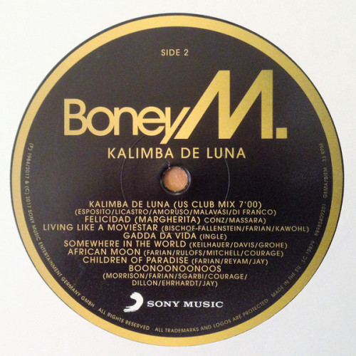 Виниловая пластинка BONEY M "Kalimba De Luna (16 Happy Songs)" (LP)