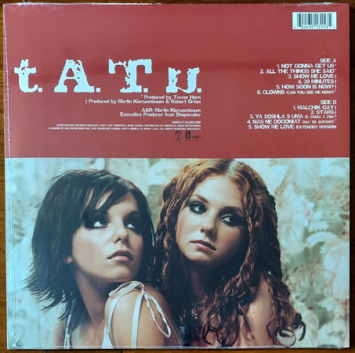 Виниловая пластинка t.A.T.u. "200 KM/H In The Wrong Lane" (LIMITED CLEAR LP)