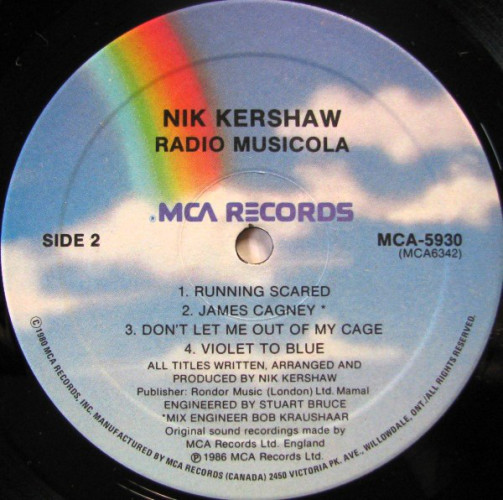 Виниловая пластинка NIK KERSHAW "Radio Musicola" (NM LP)