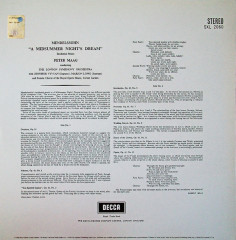 MENDELSSOHN &quot;A Midsummer Night`s Dream&quot; (LP)