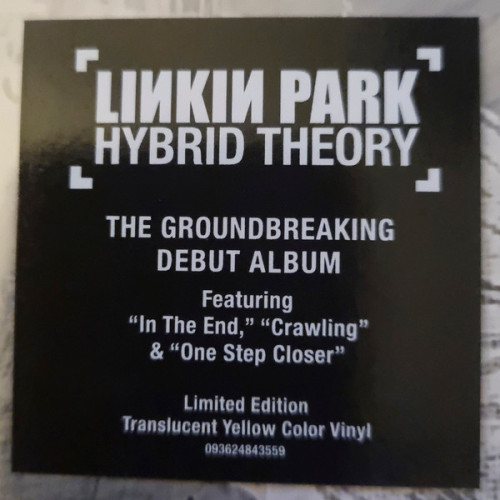 Виниловая пластинка LINKIN PARK "Hybrid Theory" (YELLOW LP)