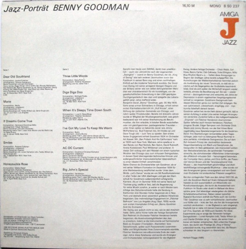 Виниловая пластинка BENNY GOODMAN "Porträt In Swing" (EX LP)