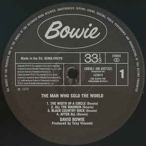 Виниловая пластинка DAVID BOWIE "The Man Who Sold The World" (LP)