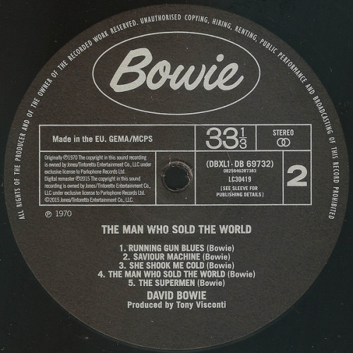 Виниловая пластинка DAVID BOWIE "The Man Who Sold The World" (LP)