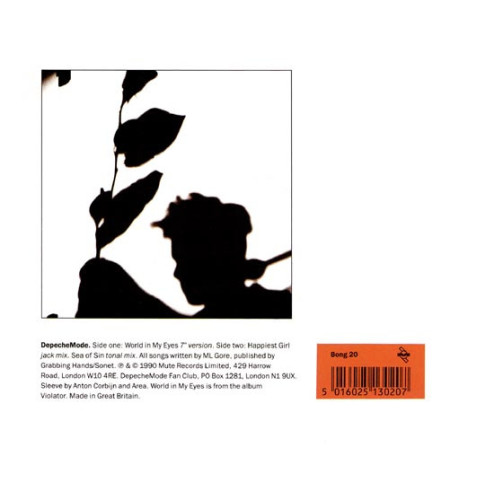 Виниловая пластинка DEPECHE MODE "World In My Eyes / Happiest Girl / Sea Of Sin" (BONG20 7`` NM LP) 