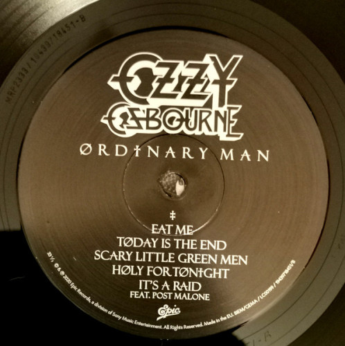 Виниловая пластинка OZZY OSBOURNE "Ordinary Man" (LP)
