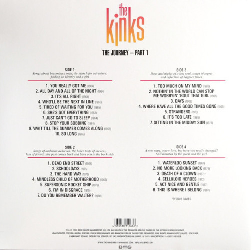 Виниловая пластинка KINKS "The Journey - Part 1" (2LP)
