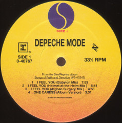 Depeche Mode "I Feel You" (SIRE LP)
