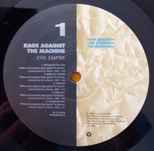 Виниловая пластинка RAGE AGAINST THE MACHINE "Evil Empire" (LP)