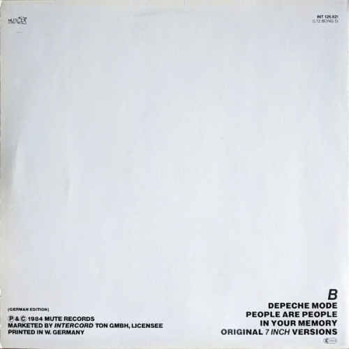 Виниловая пластинка Depeche Mode "People Are People (ON-USound Remix By Adrian Sherwood)" (INT 126.821 RED MARBLED LP) 