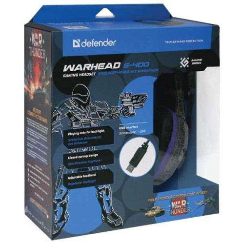 Компьютерная гарнитура Defender Warhead G-400 