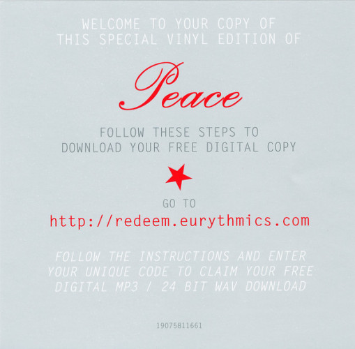 Виниловая пластинка EURYTHMICS "Peace" (LP)