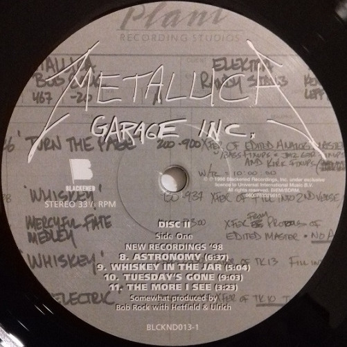 Виниловая пластинка METALLICA "Garage Inc." (3LP)