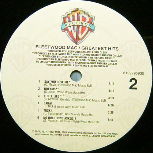 Виниловая пластинка Fleetwood Mac "Greatest Hits" (LP)