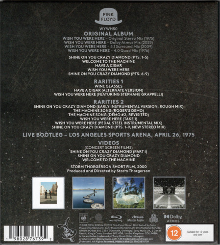 Виниловая пластинка PINK FLOYD "Wish You Were Here" (BLU-RAY) 