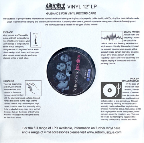 Виниловая пластинка VARIOUS ARTISTS "The Most Iconic Jazz Divas" (LP) 