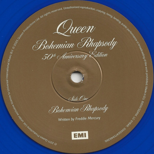 Виниловая пластинка QUEEN "Bohemian Rhapsody" (BLUE LP)