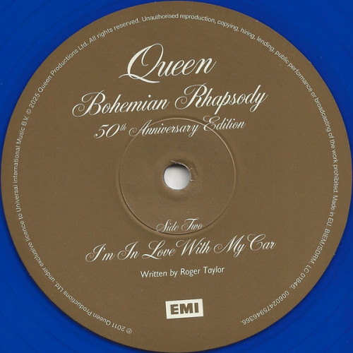 Виниловая пластинка QUEEN "Bohemian Rhapsody" (BLUE LP)