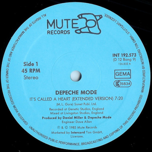Виниловая пластинка DEPECHE MODE "Its Called A Heart / Fly On The Windscreen" (INT 192.573 2LP) 