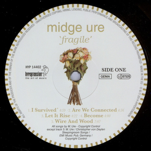 Виниловая пластинка MIDGE URE "Fragile" (LP)