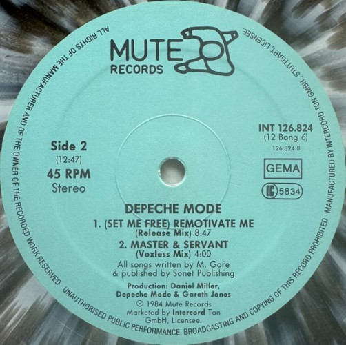 Виниловая пластинка DEPECHE MODE "Master And Servant (Slavery Whip Mix)" (NM GREY INT 126.824 LP)