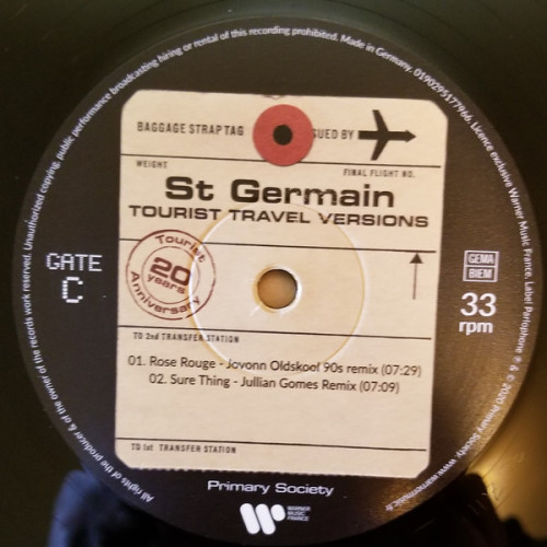 Виниловая пластинка ST GERMAIN "Tourist Travel Versions" (2LP) 