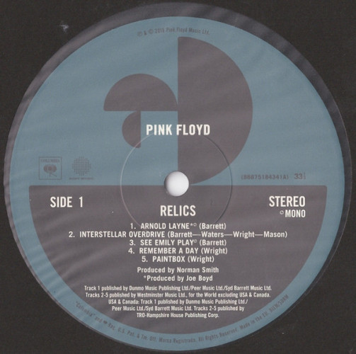 Виниловая пластинка PINK FLOYD "Relics" (REMASTER LP)