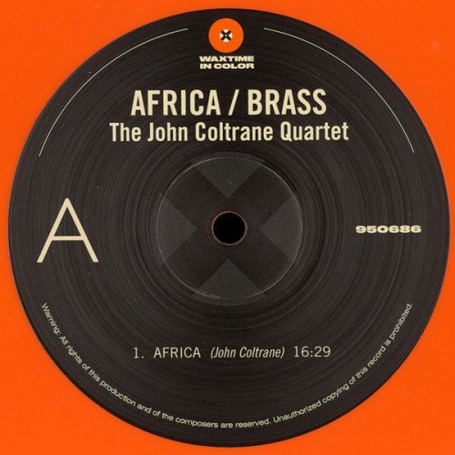 Виниловая пластинка JOHN COLTRANE "Africa / Brass" (ORANGE LP)