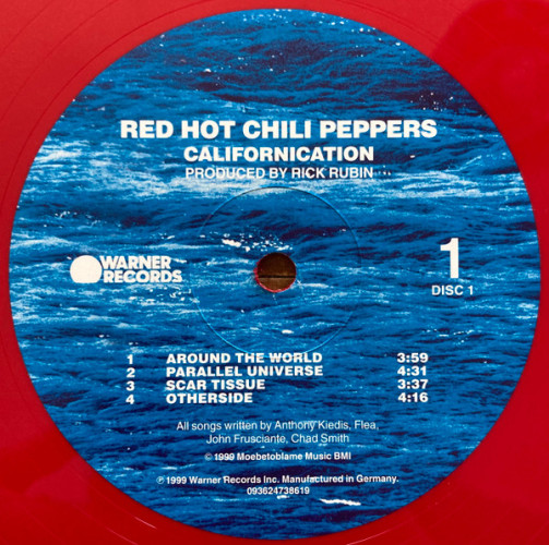 Виниловая пластинка RED HOT CHILI PEPPERS "Californication" (25TH ANNIVERSARY COLORED 2LP) 