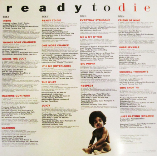 Виниловая пластинка NOTORIOUS BIG "Ready To Die" (2LP)