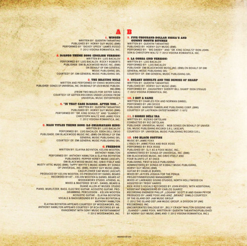 Виниловая пластинка VARIOUS ARTISTS "Django Unchained (Original Motion Picture Soundtrack)" (OST 2LP)
