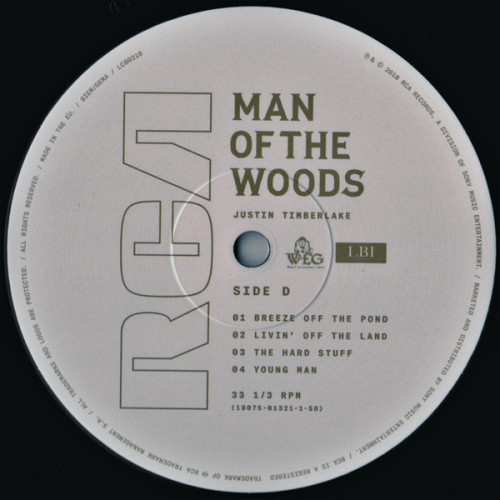 Виниловая пластинка JUSTIN TIMBERLAKE "Man Of The Woods" (2LP)