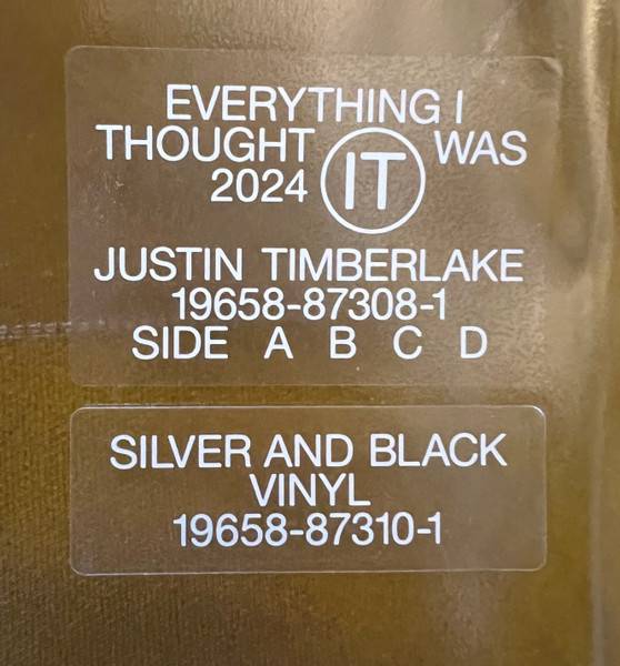 Виниловая пластинка JUSTIN TIMBERLAKE "Everything I Thought It Was" (SILVER 2LP) 
