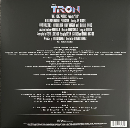 Виниловая пластинка WENDY CARLOS "Tron (Original Motion Picture Soundtrack)" (OST LP) 