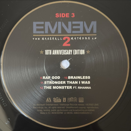 Виниловая пластинка EMINEM "The Marshall Mathers LP 2" (DELUXE 4LP) 
