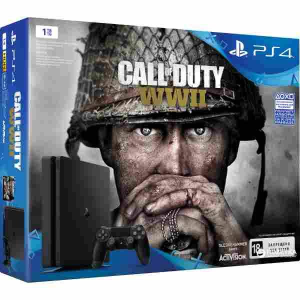 Игровая консоль SONY PS4 CUH-2116B 1000GB SLIM + Call of Duty: WWII 