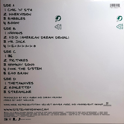 Виниловая пластинка SYSTEM OF A DOWN "Steal This Album!" (2LP) 