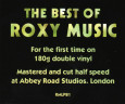 Виниловая пластинка ROXY MUSIC "The Best Of Roxy Music" (2LP) 