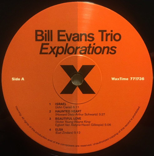 Виниловая пластинка BILL EVANS TRIO "Explorations" (LP)