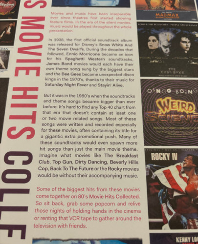 Виниловая пластинка VARIOUS ARTISTS "80`s Movie Hits Collected" (COLORED OST 2LP) 