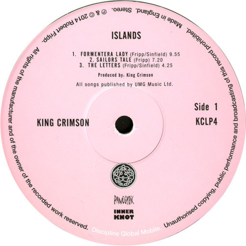 Виниловая пластинка KING CRIMSON "Islands" (LP)